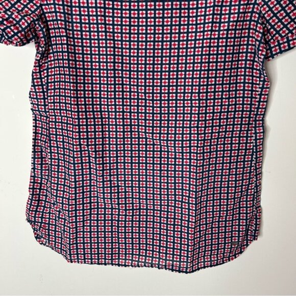 Tommy Hilfiger Women's Blouse short sleeve Square neck Geometric Print Size US 4 - Picture 11 of 14